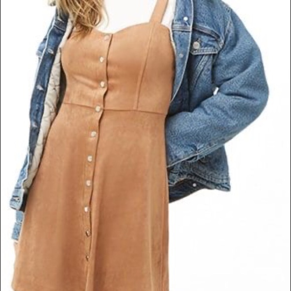 💕ONE DAY SALE💕 Forever 21 suede snap dress